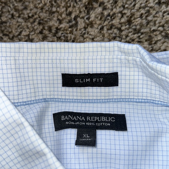 BANANA REPUBLIC | Slim Fit Non-Iron XL Dress Button Down Shirt - Picture 2 of 8